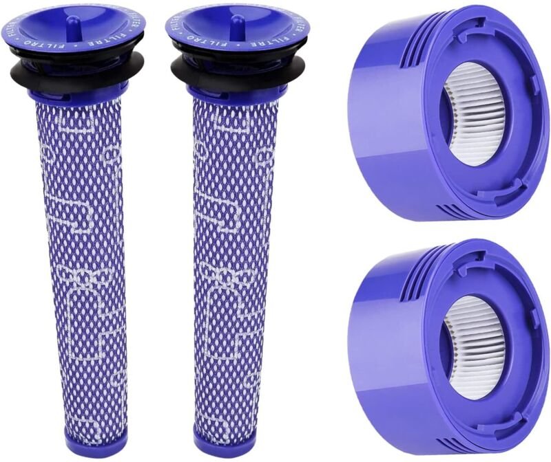 Filterset für die kabellosen Staubsauger Dyson V7, V8 Animal und Absolute, bestehend aus 2 Ersatzfiltern (DY-96566101) u...