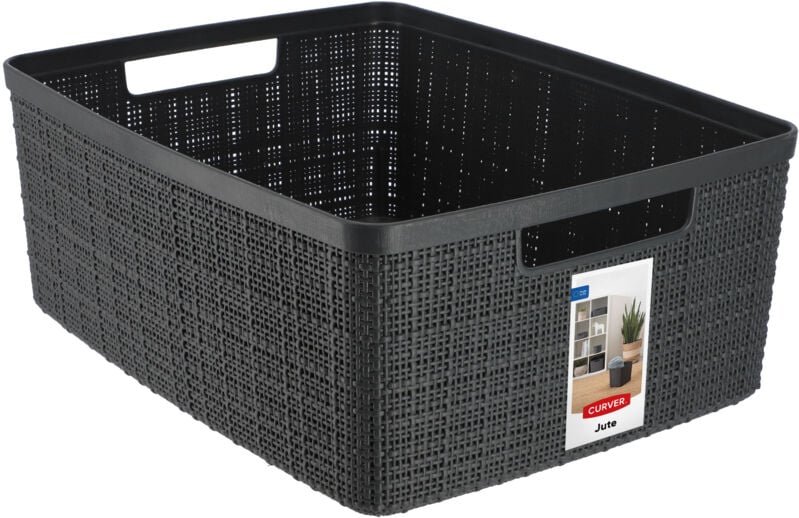 Thumbnail - 12L Curver Jute-Aufbewahrungsbehälter, Anthrazit