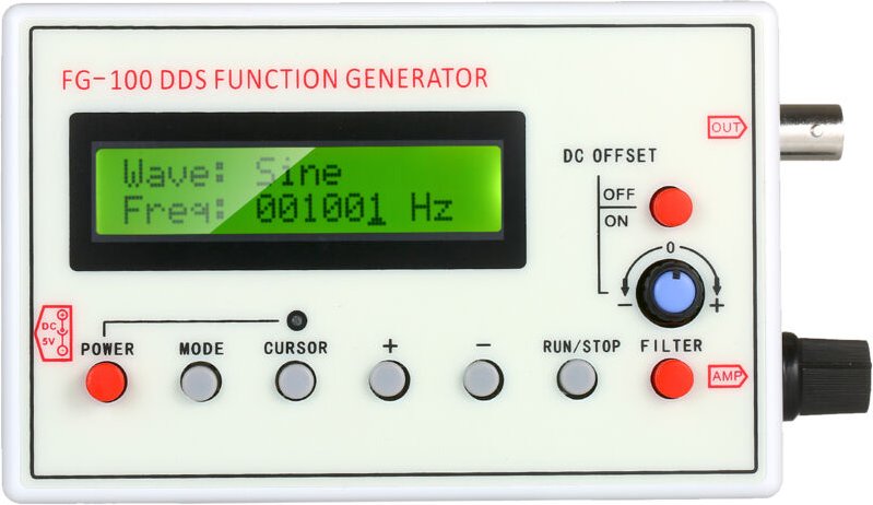 Decdeal - Funktionsgenerator, 1HZ-500KHZ, mit USB-Ladekabel, Weiß