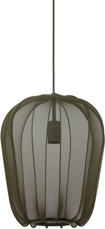 Hängeleuchte - Plumeria - grün - textil - ø 34cm - Light&living