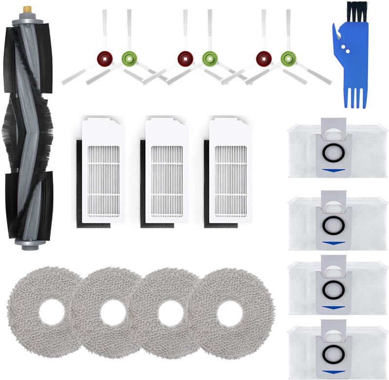 Set mit 23 Ersatzteilen für Ecovacs Deebot X1 Omni Staubsauger,