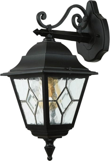 Licht-erlebnisse - Wandleuchte außen IP43 h: 45 cm Rustikal Metall Glas Wandlampe Außenleuchte Garten Haus