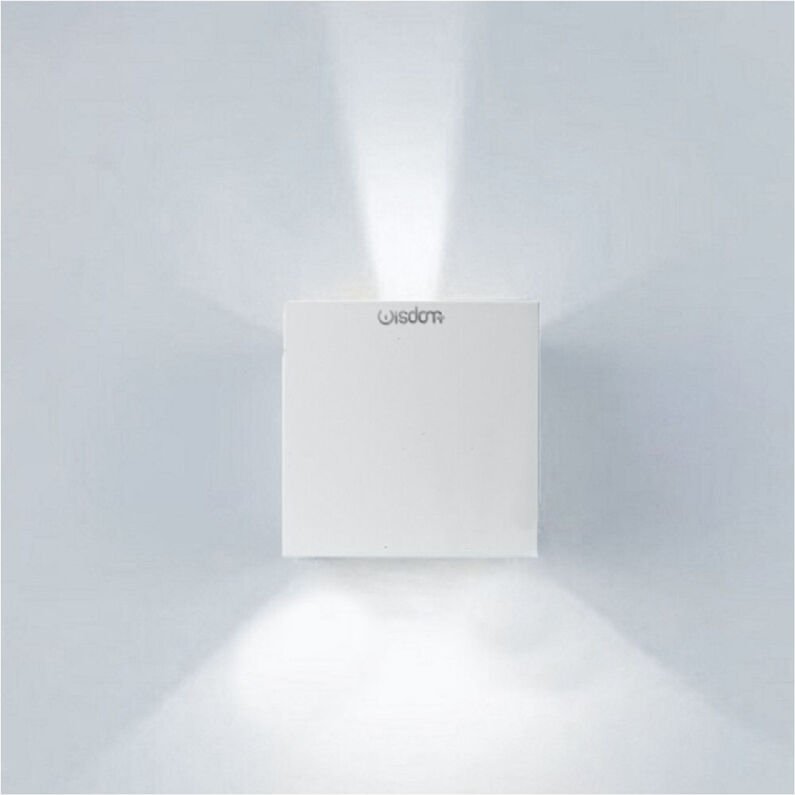 Trade Shop - applique led cubo lampada zu parete wisdom 6W 810LM regulable luce updown IP65 -