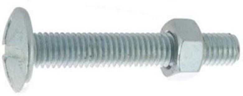 Ultima Schlossschraube Verzinkter Stahl Weiß 6x70 mm