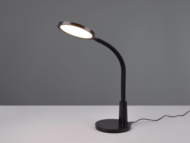 Led Schreibtischleuchte sally Flexibel touch Dimmer Schwarz, Höhe 36cm