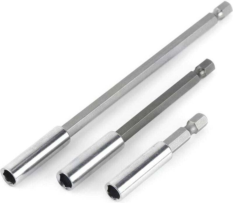 3 Magnetische Bohrmaschinenverlängerung mit Sechskantschaft. Für die meisten Elektroschrauber, Bohrer und Bits