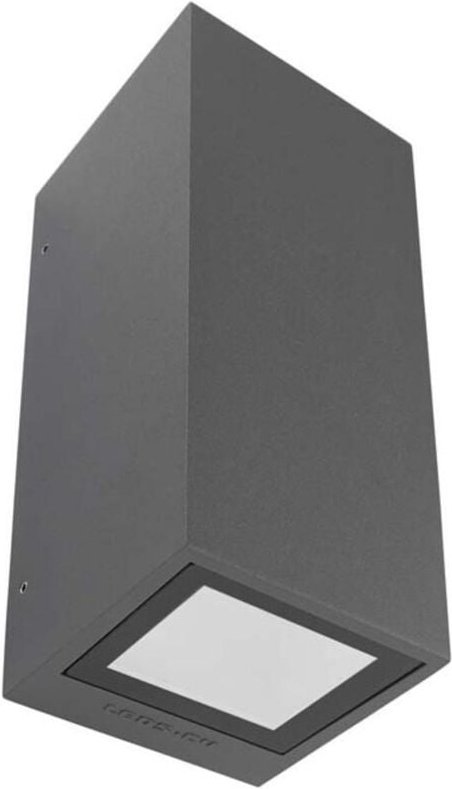 Ledkia - Leds-C4 Afrodita - 2 Licht Outdoor Up Down Wandleuchte Urban Grey IP65, GU10