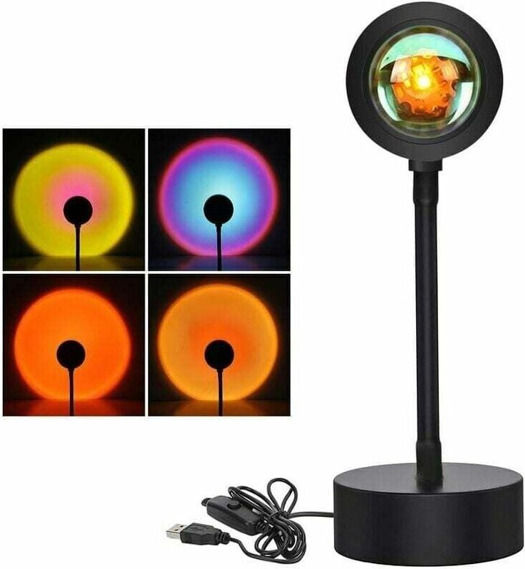 Jalleria - Projektionslampe Sonnenuntergangslampe Sonnenuntergangslicht Romantisches visuelles LED-Nachtlicht, Sonnenunt...