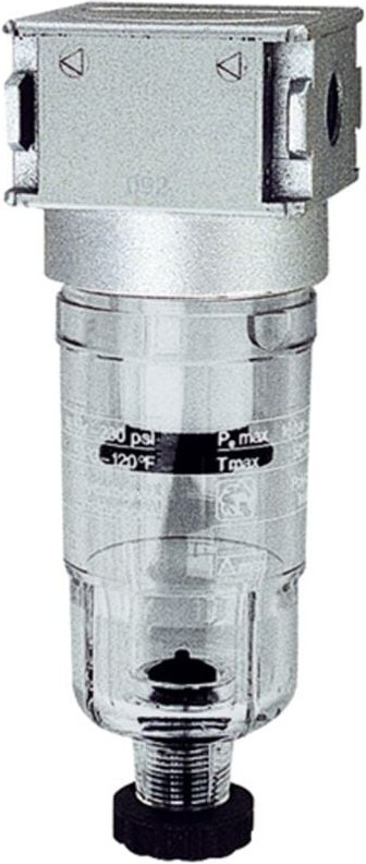 Filter »multifix-mini«, mit PC-Behälter, 5 µm, bg 0, g 1/8 - Riegler