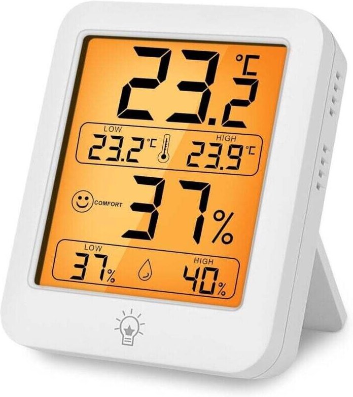 UlisemDigitales Innenthermometer und Hygrometer mit Aufzeichnung der maximalen und minimalen Temperatur und Luftfeuchtig...