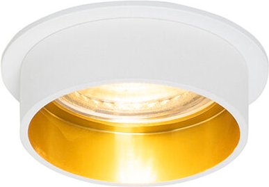 Moderner weißer Einbau-Strahler mit goldfarbenem Interieur - Insta