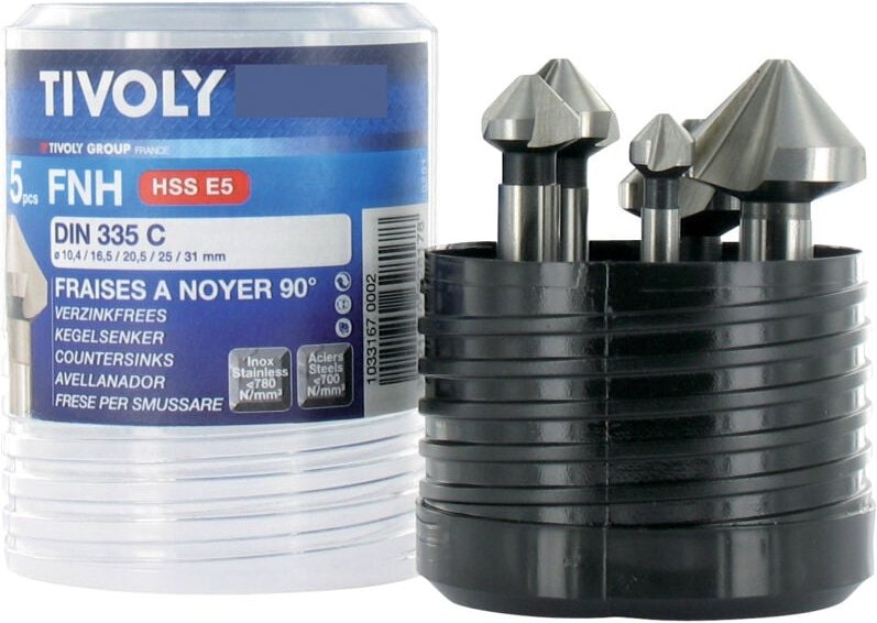 5 Walnussfräser 90° HSS-E5 (Kobalt 5%) • Ø10,4 mm / Ø16,5 mm / Ø20,5 mm / Ø25 mm / Ø31 mm • Zur Bearbeitung von widersta...