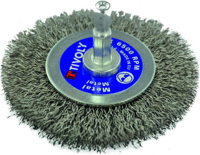 Tivoly - Rundbürste • Edelstahldraht • Ø70mm • Zum Abisolieren von Edelstahl