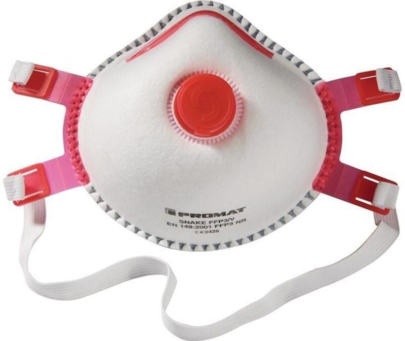 Thumbnail - Ekastu 412 183 Feinstaubmaske mit Ventil FFP3 5 St. en 149:2009 din 149:2009