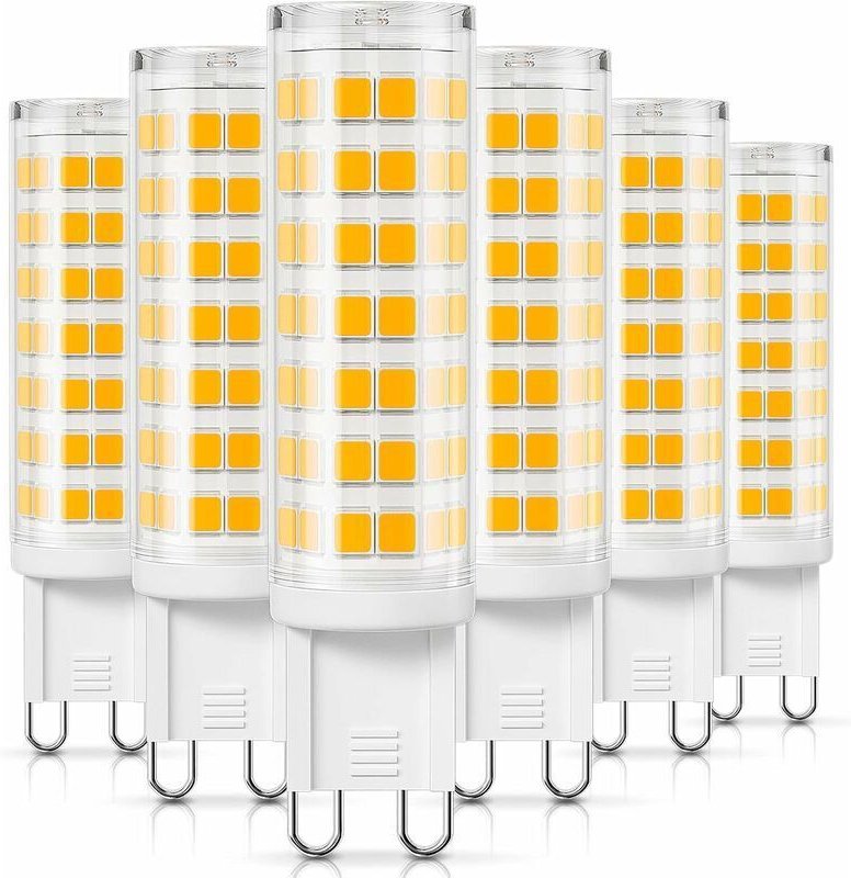 Gabrielle - 5er-Pack G9-LED-Leuchtmittel, 6 w, 550 lm, Neutralweiß 4000 k, Ersatz für 50-W-60-W-Halogenlampen, 360° flim...