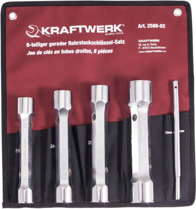 Kraftwerk - 6-t. Rohrsteckschl.satz 21-32 mm+Stift