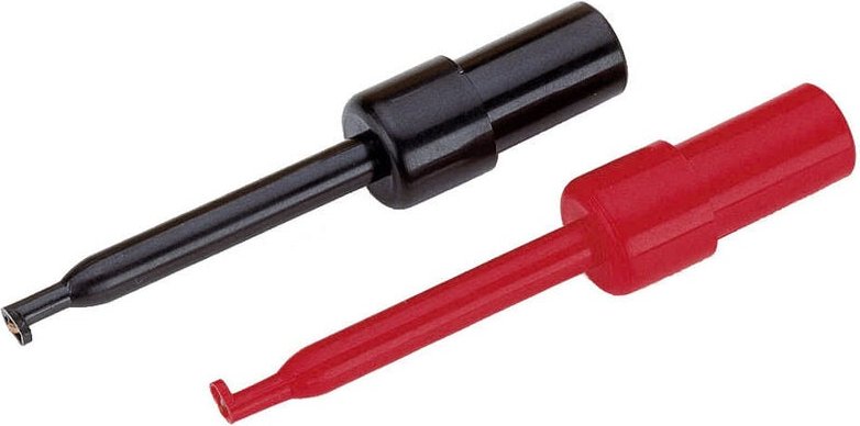 Voltcraft - Prüfspitzen-Set Steckanschluss 2 mm cat i Schwarz, Rot