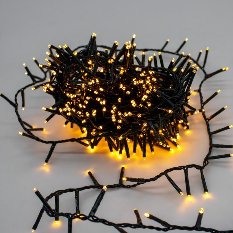 Weihnachts Lichterkette soft gold 11m für Außen mit Timer - 500 LED - Garten Dekobeleuchtung dimmbar mit Netzstecker