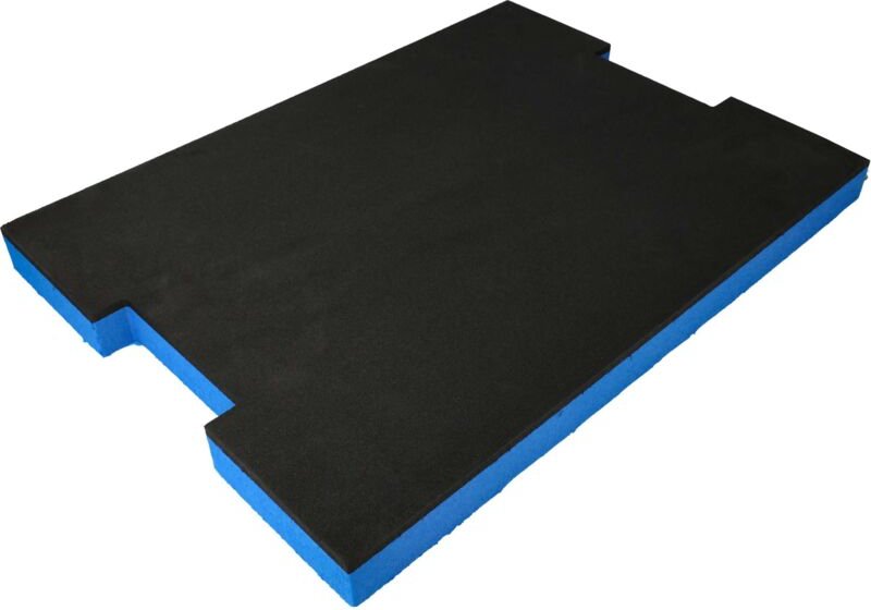 Schaumstoffeinlage kompatibel mit Bosch Sortimo L-Boxx 4.0 LB4 Werkzeugkoffer - Hartschaum, Schwarz-Blau, 30mm - Vhbw