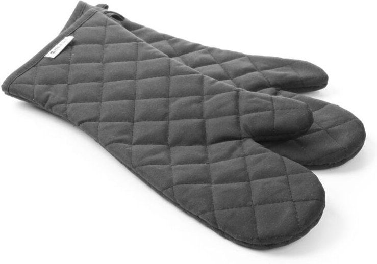 Ofenhandschuhe – 2 Stück, Baumwolle mit feuerfester Beschichtung, 2 Stk., (L)380mm - Hendi