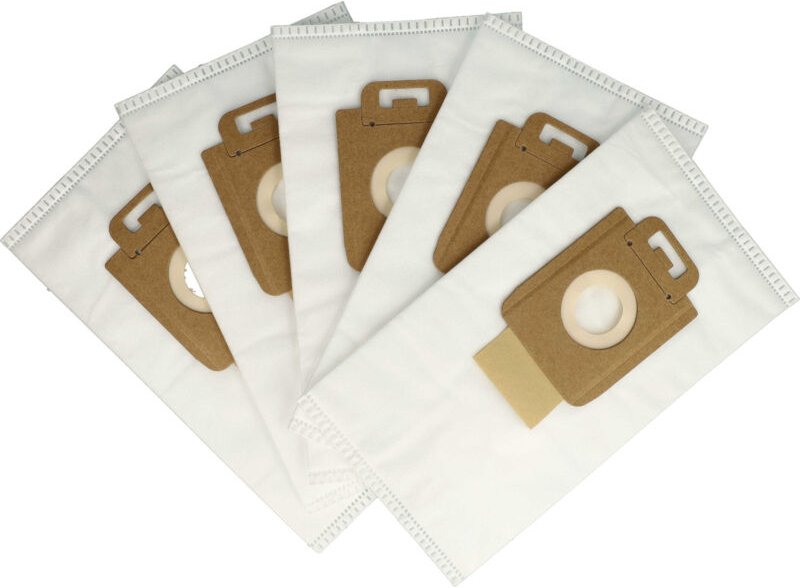vhbw 5x Staubbeutel Ersatz für Nilfisk 107407639, 128389187 für Staubsauger - 27,5cm x 14,7cm Weiß