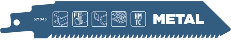 Bimetall-Säbelsägeblatt für Metall, 152 mm (geeignet für Stahl, Eisen, Metallprofile, Blech, hochwertige Hartmetall-Zähn...