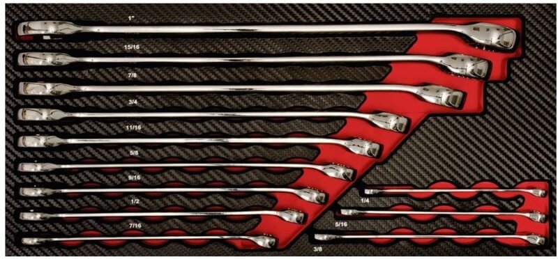 Projahn Gabelringschlüssel Einlage 12-tlg. zöllige Schlüssel