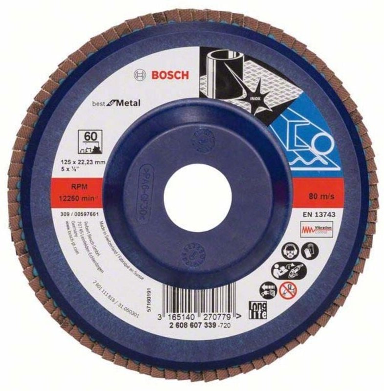 Bosch PRO X571 Fächerschleifscheibe 125 mm G60 - 2608607339
