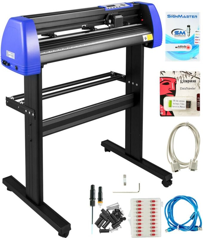 Mophorn 34-Zoll-Vinylschneider, 870 mm Schneidemaschine, einstellbare Kraft und Geschwindigkeit, stabiler Bodenständer, ...