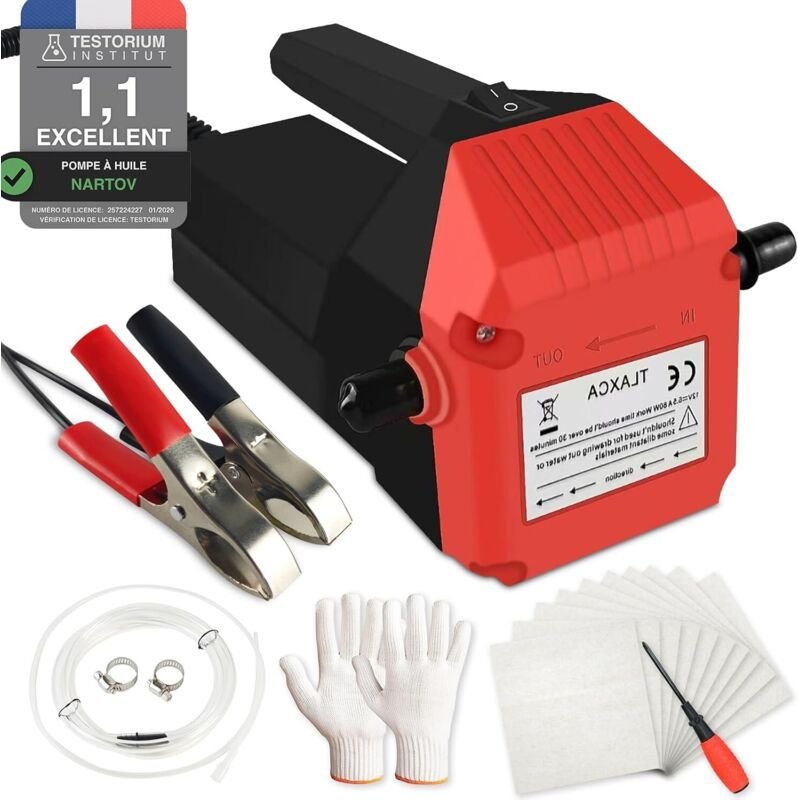 12V 80W Motoröl-Ablasspumpe, Benzinpumpe mit Verbrühungsschutzgriff, elektrische Motoröl-Ablasspumpe, Ölpumpe für Motorr...