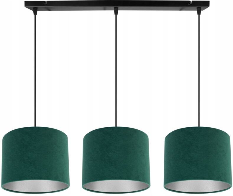 Hängelampe, Deckenleuchter, Chrom, Samtlampenschirm