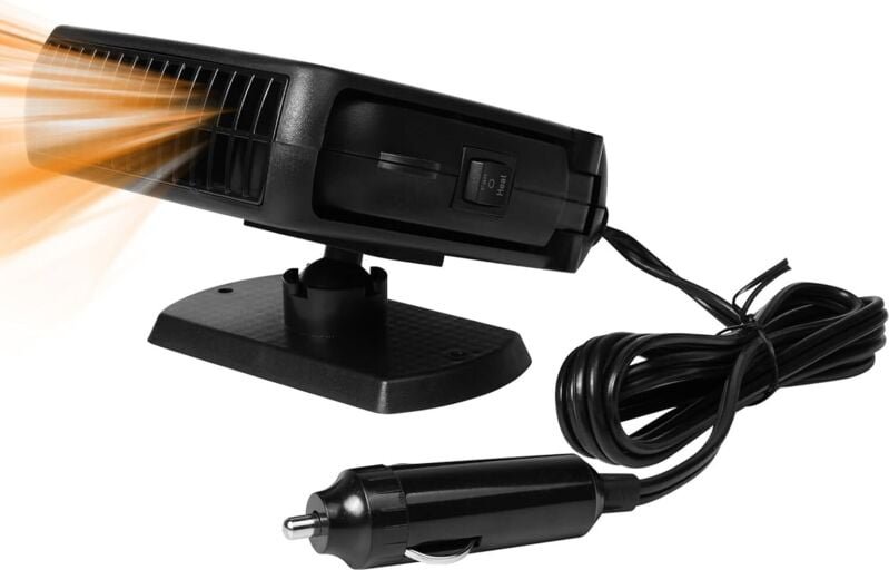 12 V 200 W Autoheizung, 2-in-1-Autoheizung/-Kühler mit Zigarettenanzünderbuchse, Windschutzscheiben-Defroster mit um 360...