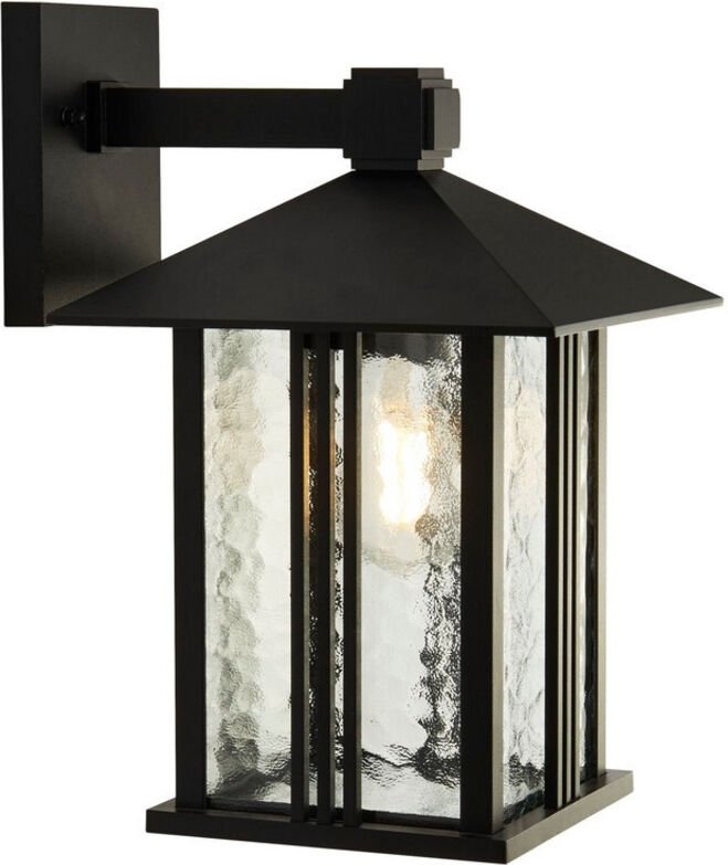 Searchlight - Suchscheinwerfer Venedig 1 Licht Außenwand Veranda Licht - Schwarz mit Wasserglas