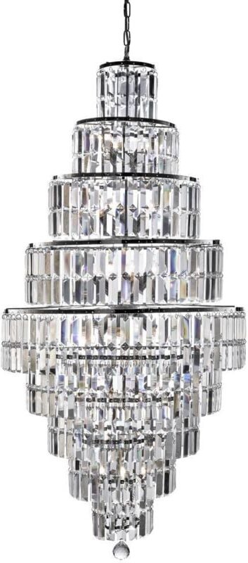 Empire - 13 Light Chandelier Chrome Finish, E14 - Searchlight