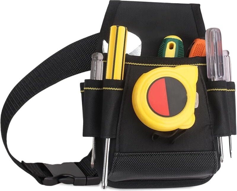 CSPARKV Werkzeugtasche - Werkzeuggürtel: 24 x 15 x 6 cm Elektriker-Werkzeugtasche, 6 Außentaschen, Werkzeugtasche, versc...