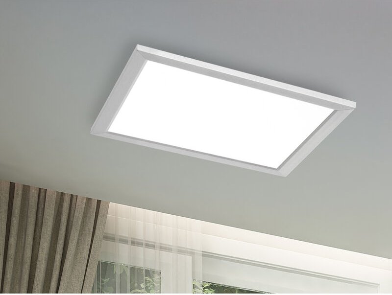Kleine LED Deckenleuchte PHOENIX extrem flach dimmbar, Quadrat 30cm