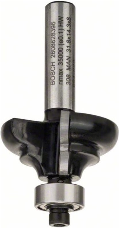 Bosch PROFILfräser C, 8 mm, R1 4,8 mm, B 9,5 mm, L 14 mm, G 57 mm