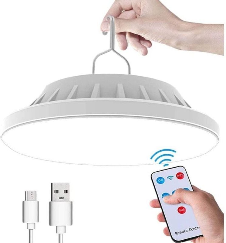 YMYNY USB wiederaufladbares LED-Solar-Campinglicht mit Fernbedienung, 5 Modi Zeltlicht, IPX7 wasserdichte Campinglampe m...