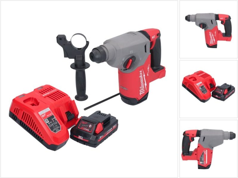 M18 FH-301 Akku Bohrhammer 18 v 2,5 j sds plus Brushless + 1x Akku 3,0 Ah + Ladegerät - Milwaukee