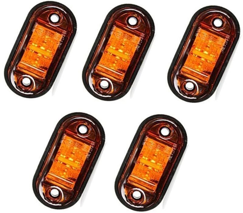 Tigrezy 5er-Pack LED-Seitenmarkierungsleuchten, LED-Positionsleuchten vorne und hinten, orange, universell 12V/24V für A...