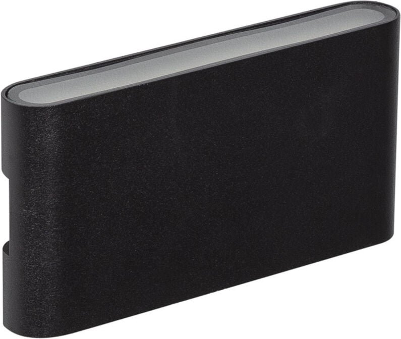 LED-Wandleuchte Aussen 12W Aluminium beidseitige Beleuchtung Vesta Schwarz 2700K Warmweiß