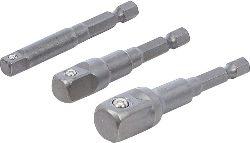 Bgs Technic - Adapter-Satz für Bohrmaschinen Außensechskant Antrieb 6,3 mm (1/4') Abtrieb Außenvierkant 6,3 mm (1/4'), 1...