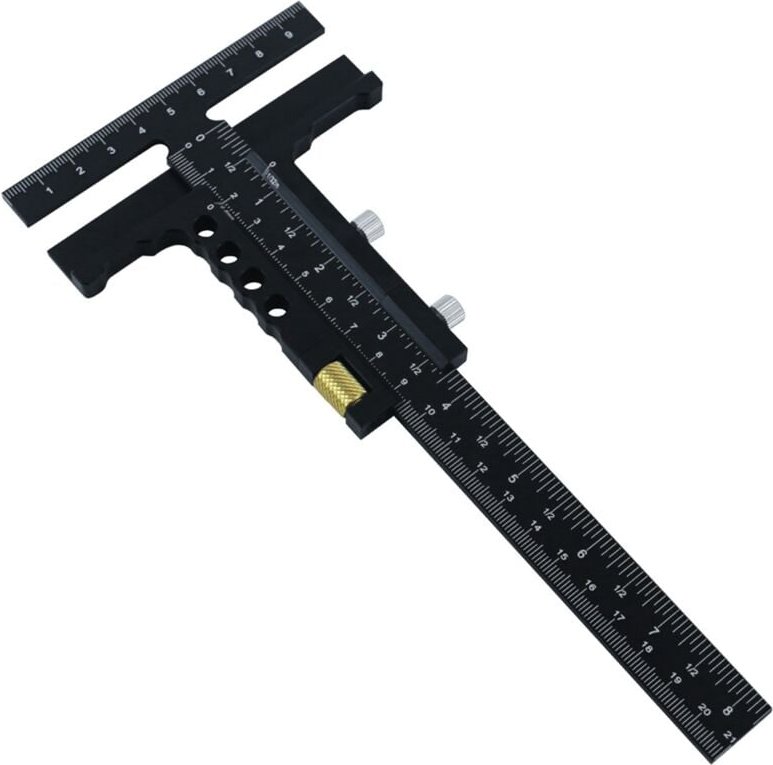 Anreißlehre für die Holzbearbeitung, Anreißlehre aus Aluminiumlegierung, Schiebeanreißlehre A