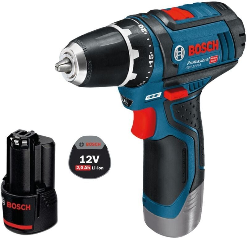 Akku-Bohrschrauber gsr 12V-15 / 1x 2,0 Ah Akku - Bosch