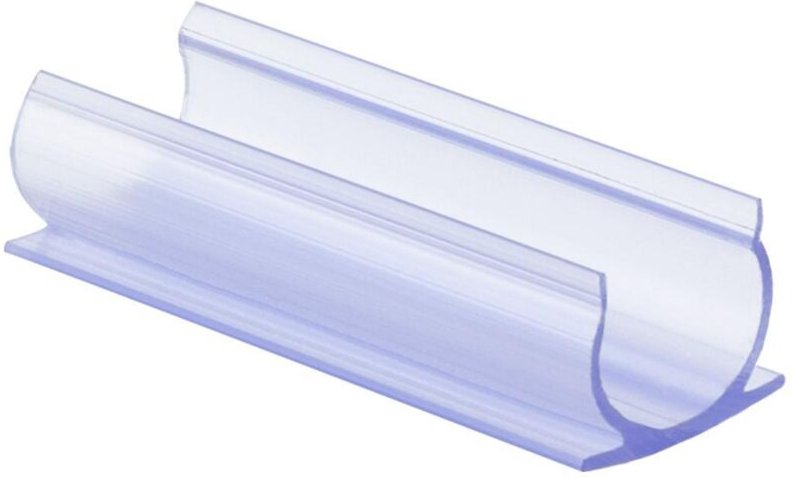 Befestigungshalter aus PVC für LED Neon Flex Lichtschlauch Rund 360 Einfarbig Transparent