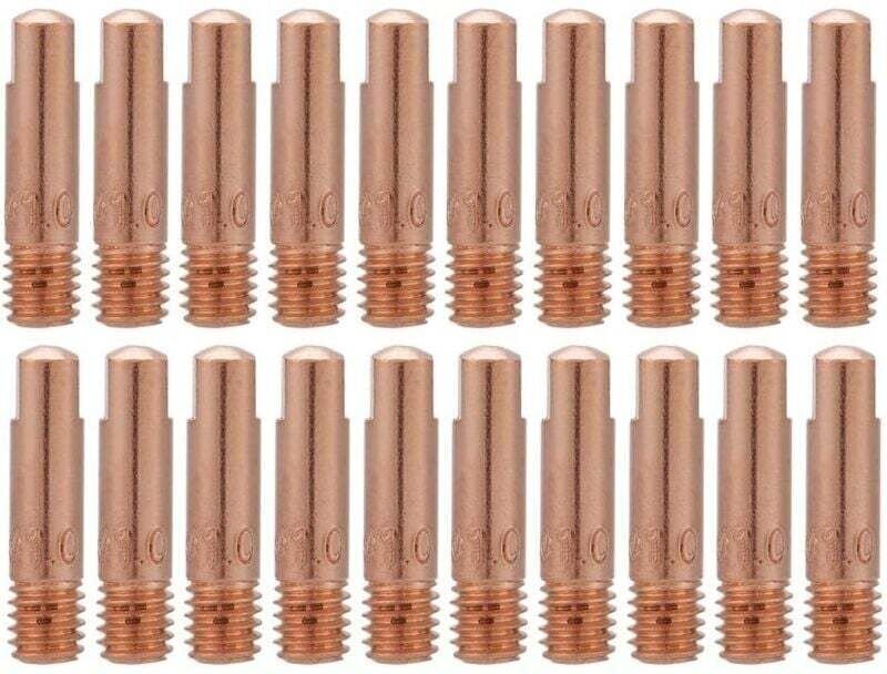 Ymyny - Ulisem20 Stück Kupfer-Kontaktspitze, Kontaktrohrdüse für 15AK MIG/MAG-Schweißbrenner, Verbrauchsmaterial, 1,0 mm