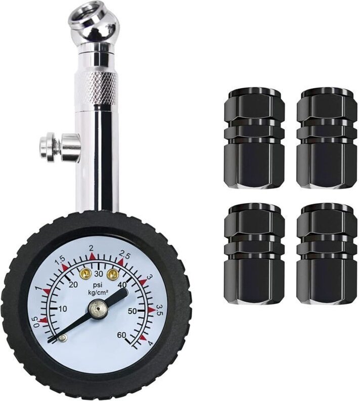 Reifendruckmesser – Hochpräziser digitaler Reifendruckmesser 60 PSI – Tragbarer Reifendruckmesser für Auto, Lkw, SUV, Mo...
