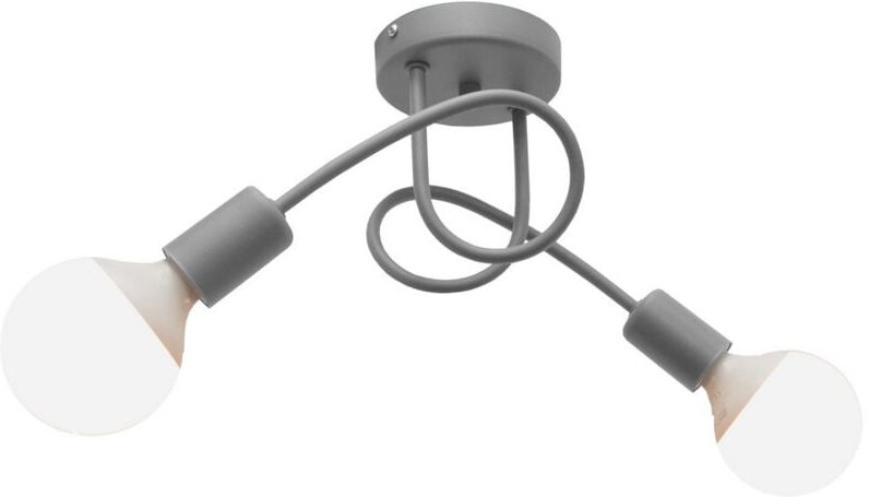 Helam - oxford Halbbündige Deckenleuchte mit mehreren Armen Grau 38cm
