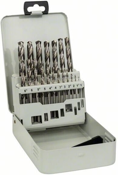Bosch - 19tlg. Metallkassette Metallbohrer-Set hss-g, din 338, 135° 1-10 mm, 135°