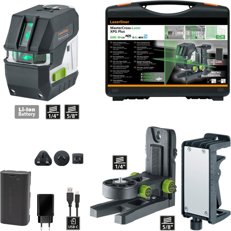 Laserliner - Kreuzlinien-Laser MasterCross-Laser xpg